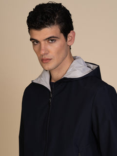 Giubbotto reversibile con cappuccio|Colore:Blu