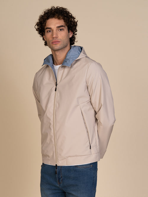 Giubbotto reversibile con cappuccio|Colore:Beige