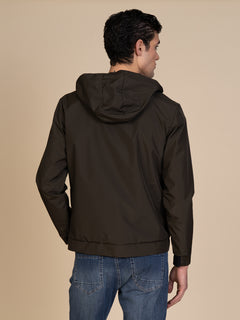 Giubbotto reversibile con cappuccio|Colore:Verde militare