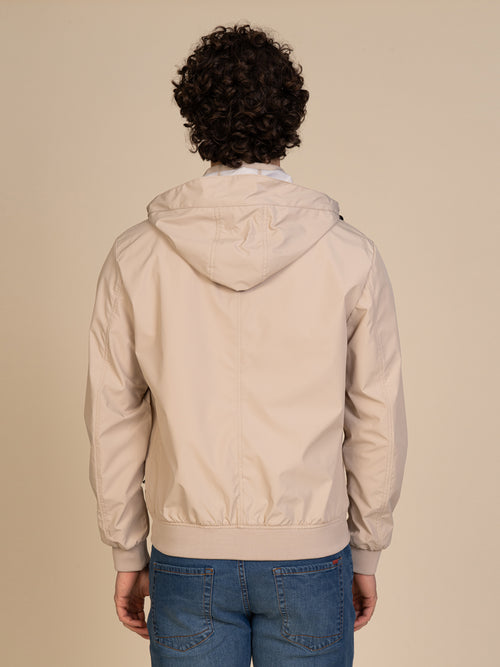 Giubbotto bomber con cappuccio|Colore:Beige