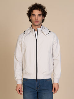 Giubbotto bomber con cappuccio|Colore:Ghiaccio