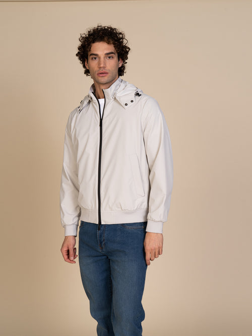 Giubbotto bomber con cappuccio|Colore:Ghiaccio