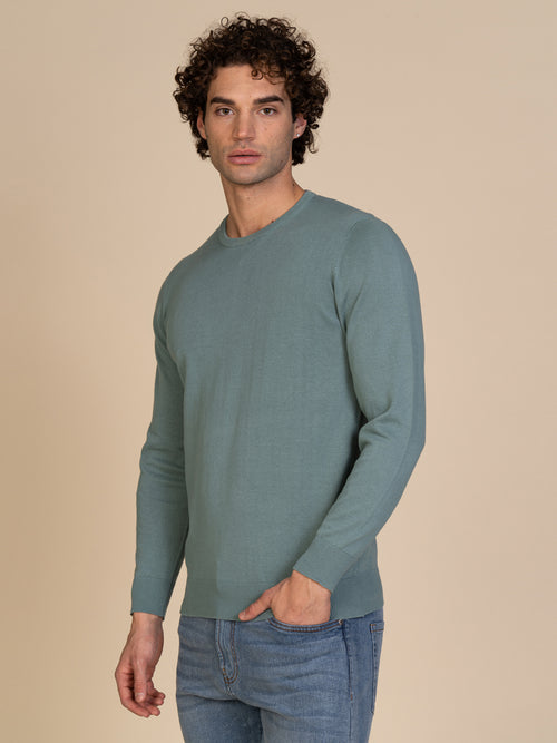 Maglia basic girocollo |Colore:Salvia