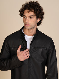 Giubbotto biker ecopelle|Colore:Black