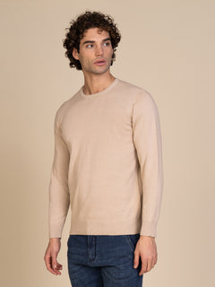 Maglia basic girocollo |Colore:Sabbia
