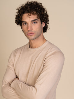 Maglia basic girocollo |Colore:Sabbia