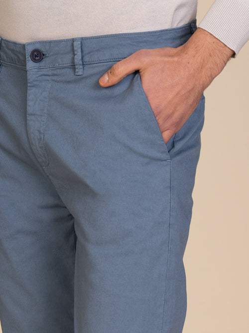 Pantaloni gabardina tasca America|Colore:Azzurro