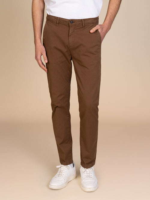 Pantaloni gabardina tasca America|Colore:Cacao