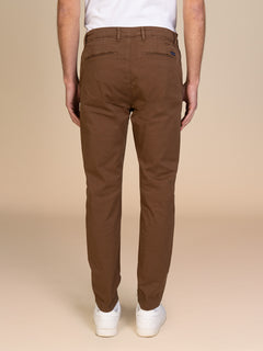 Pantaloni gabardina tasca America|Colore:Cacao