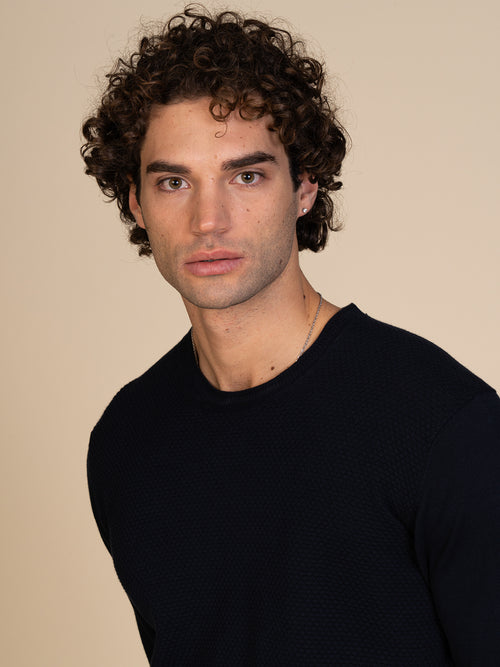 Maglia girocollo |Colore:Blu