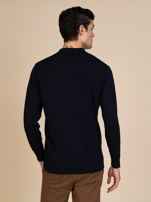 Maglia cardigan in cotone|Colore:Blu