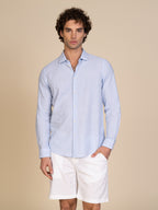 Camicia lino e cotone|Colore:Light blu
