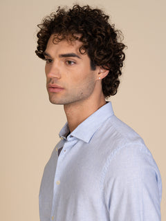 Camicia lino e cotone|Colore:Light blu