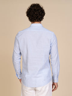 Camicia lino e cotone|Colore:Light blu
