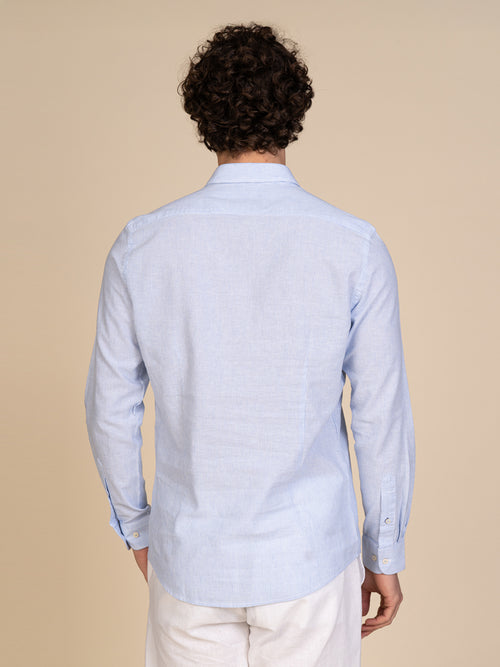 Camicia lino e cotone|Colore:Light blu