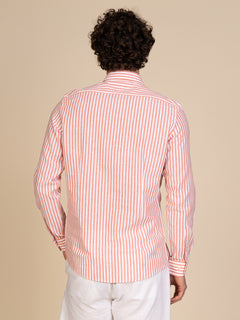 Camicia lino e cotone|Colore:Rust