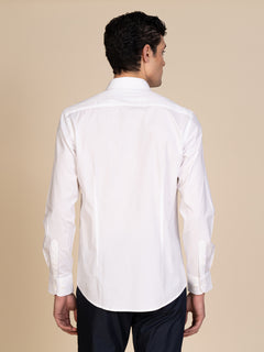 Camicia slim in cotone stretch|Colore:Bianco