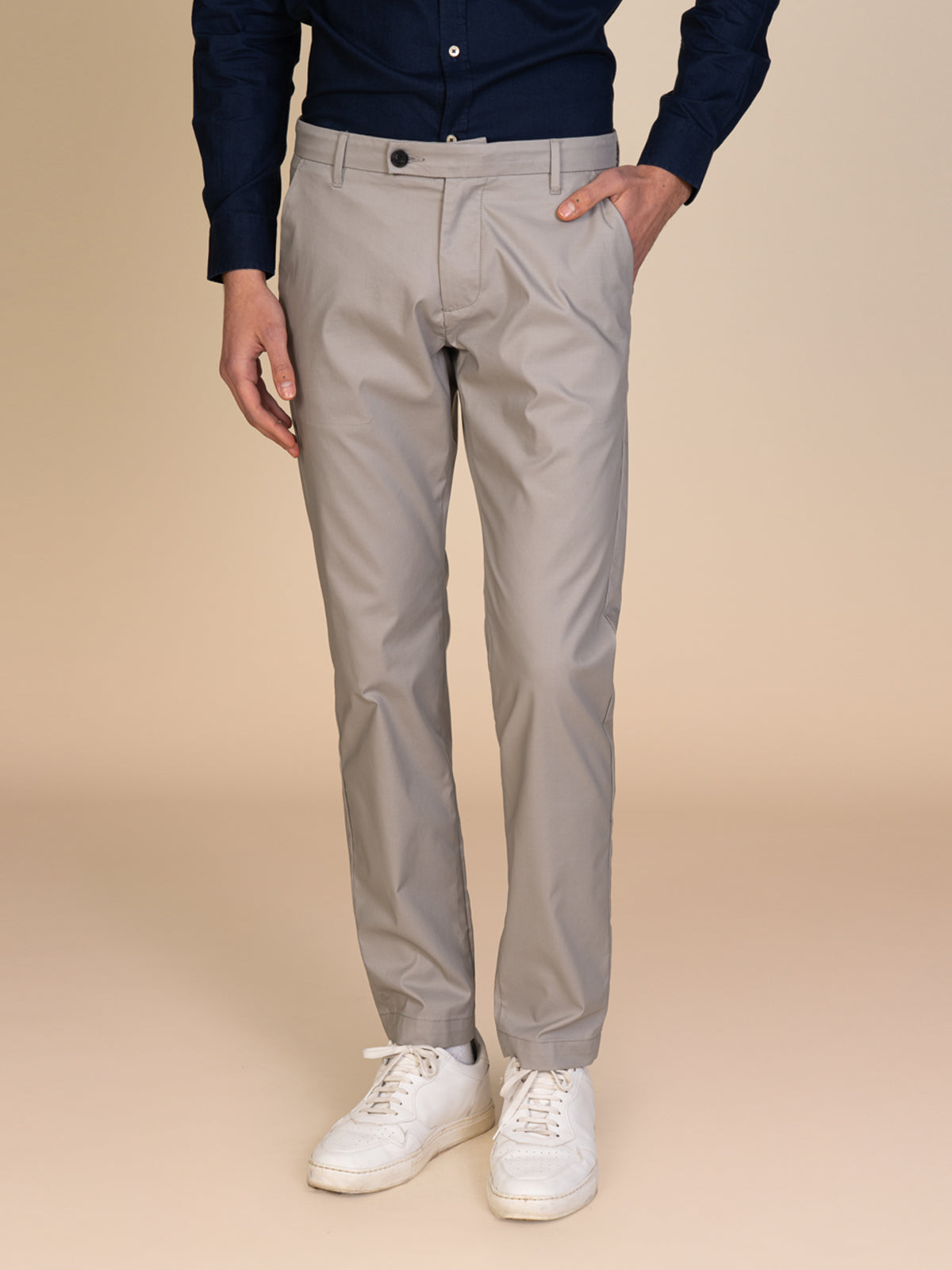 Pantaloni chino stretch|Colore:Grigio