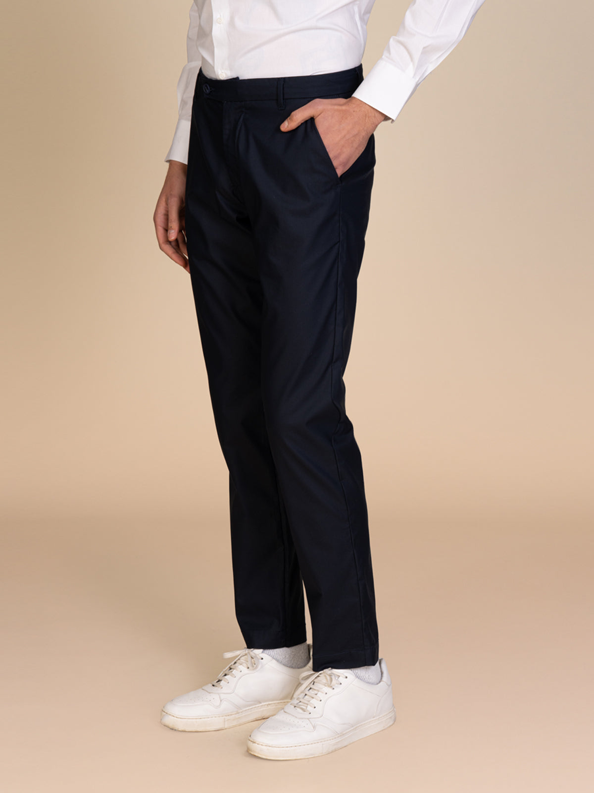 Pantaloni chino stretch|Colore:Navy