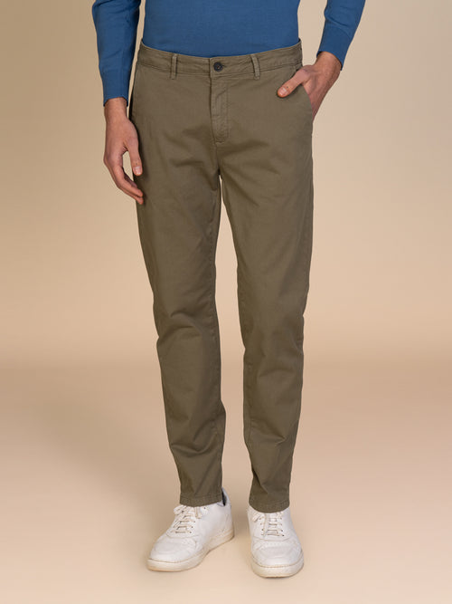 Pantaloni gabardina tasca America|Colore:Salvia