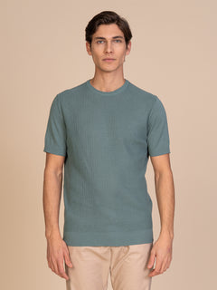 Maglia girocollo lavorazione maglia|Colore:Salvia