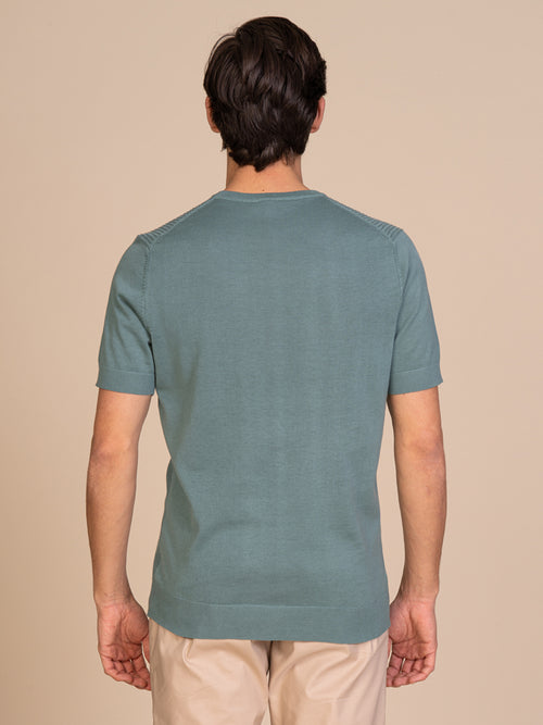 Maglia girocollo lavorazione maglia|Colore:Salvia