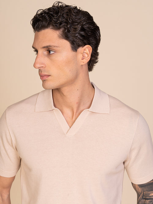 Polo maglia collo derby|Colore:Sabbia