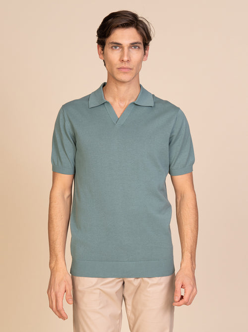 Polo maglia collo derby|Colore:Salvia