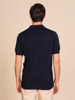 Polo maglia lavorazione frontale|Colore:Blu