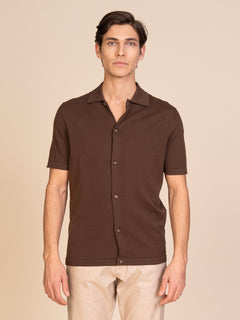 Polo maglia Full-button|Colore:Cacao