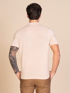 Polo maglia Full-button|Colore:Sabbia