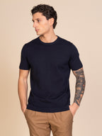 Maglia girocollo mezza manica|Colore:Blu