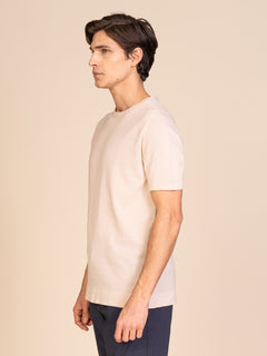 Maglia girocollo mezza manica|Colore:Sabbia