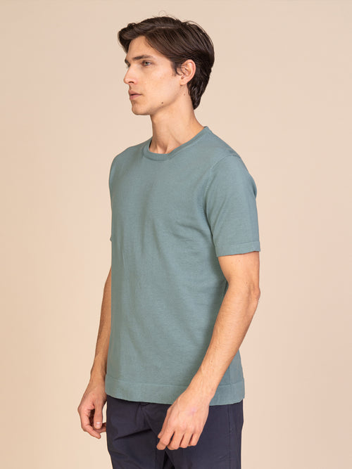 Maglia girocollo mezza manica|Colore:Salvia