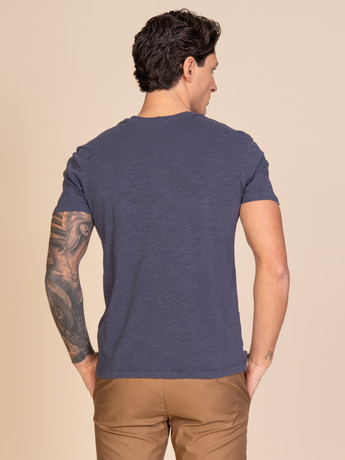 T-Shirt con taschino|Colore:Blu