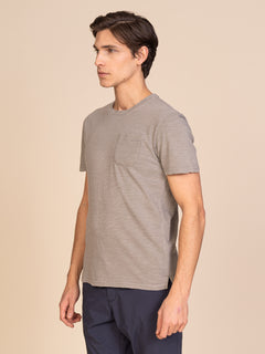 T-Shirt con taschino|Colore:Fango