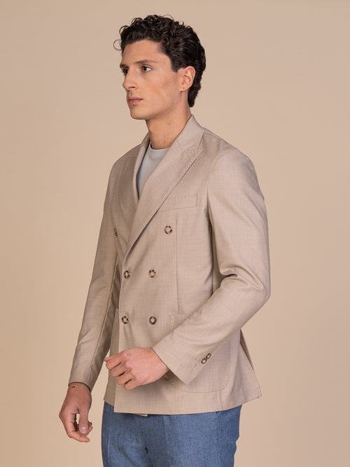 Giacca doppiopetto|Colore:Beige