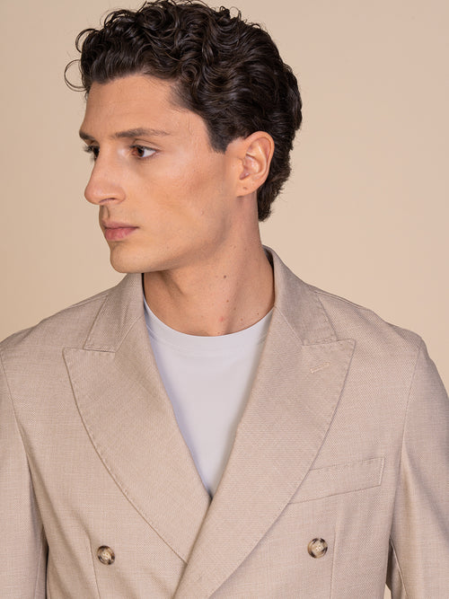 Giacca doppiopetto|Colore:Beige