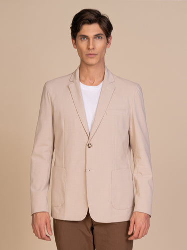 Giacca tinta unita|Colore:Beige