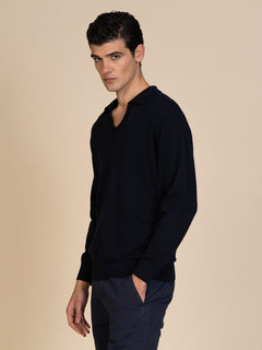 Maglia polo collo derby|Colore:Blu