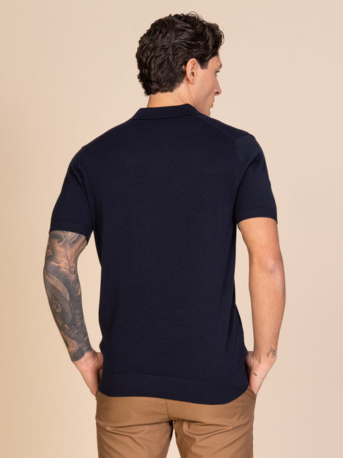 Polo maglia collo derby|Colore:Blu