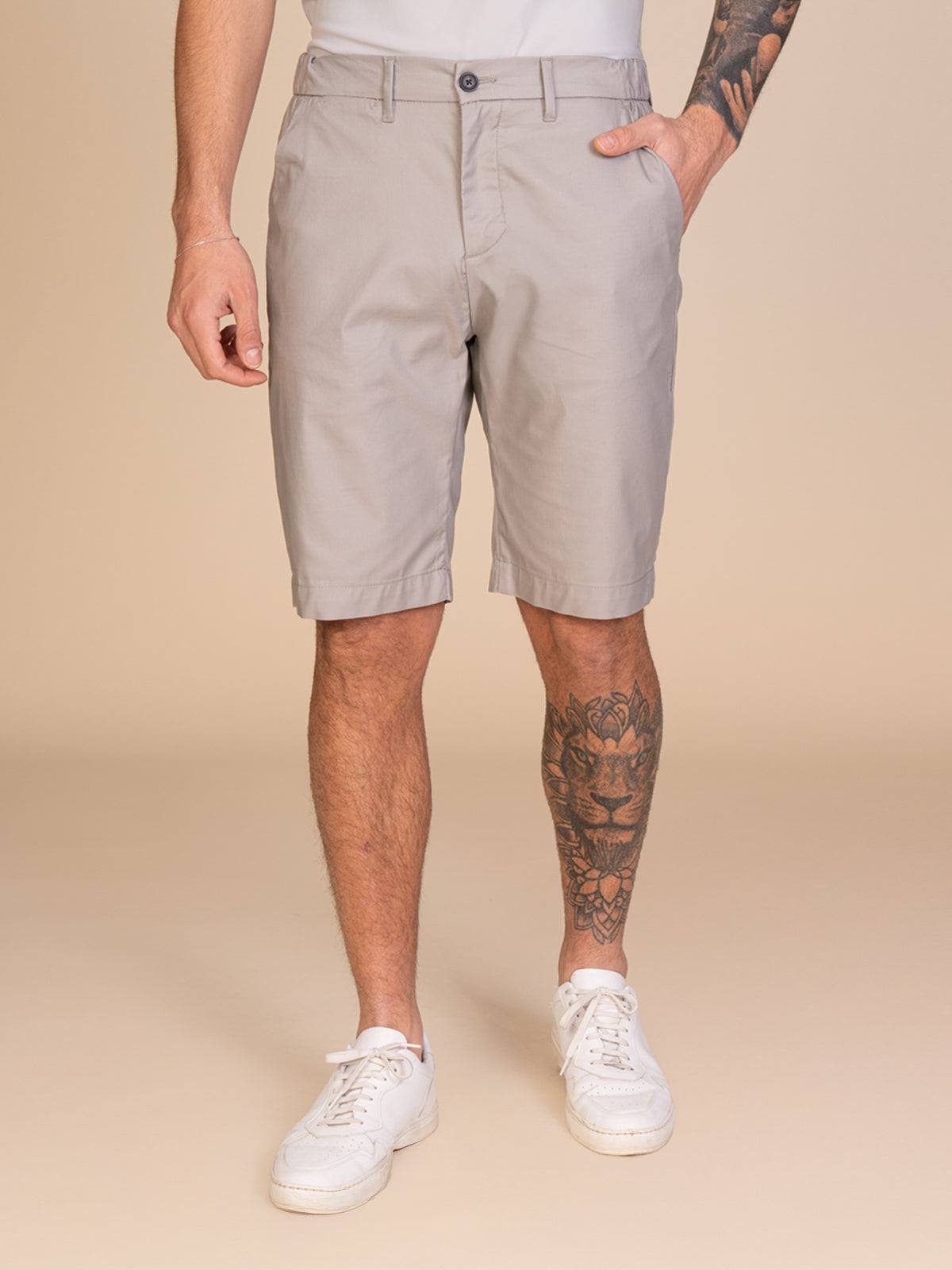 Bermuda chino|Colore:Grigio