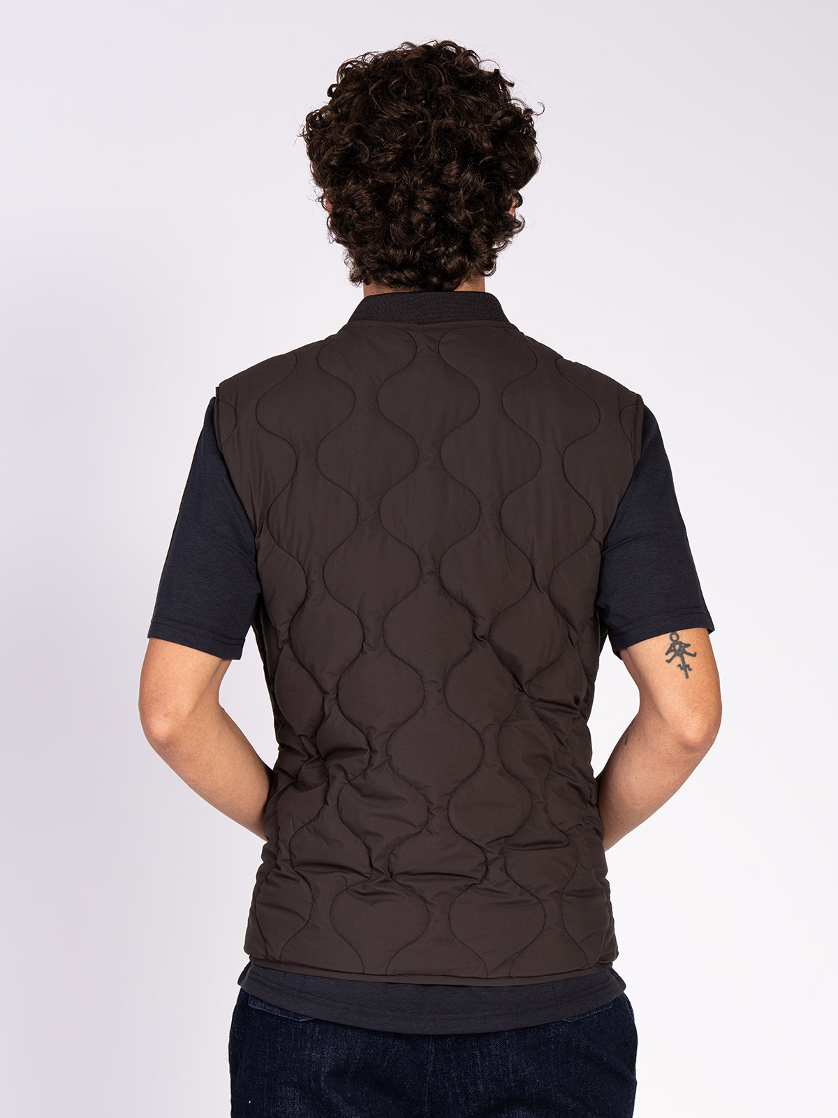 GILET TRAPUNTATO|Colore:Marrone