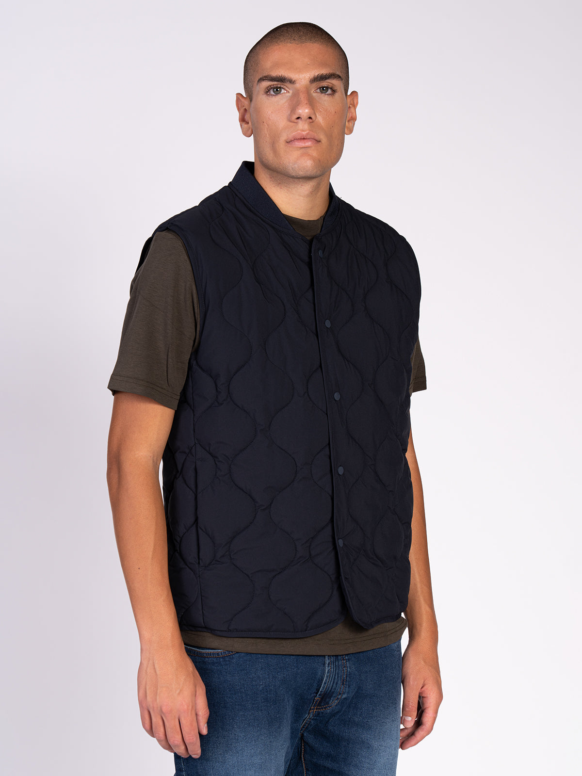 GILET TRAPUNTATO|Colore:Blu