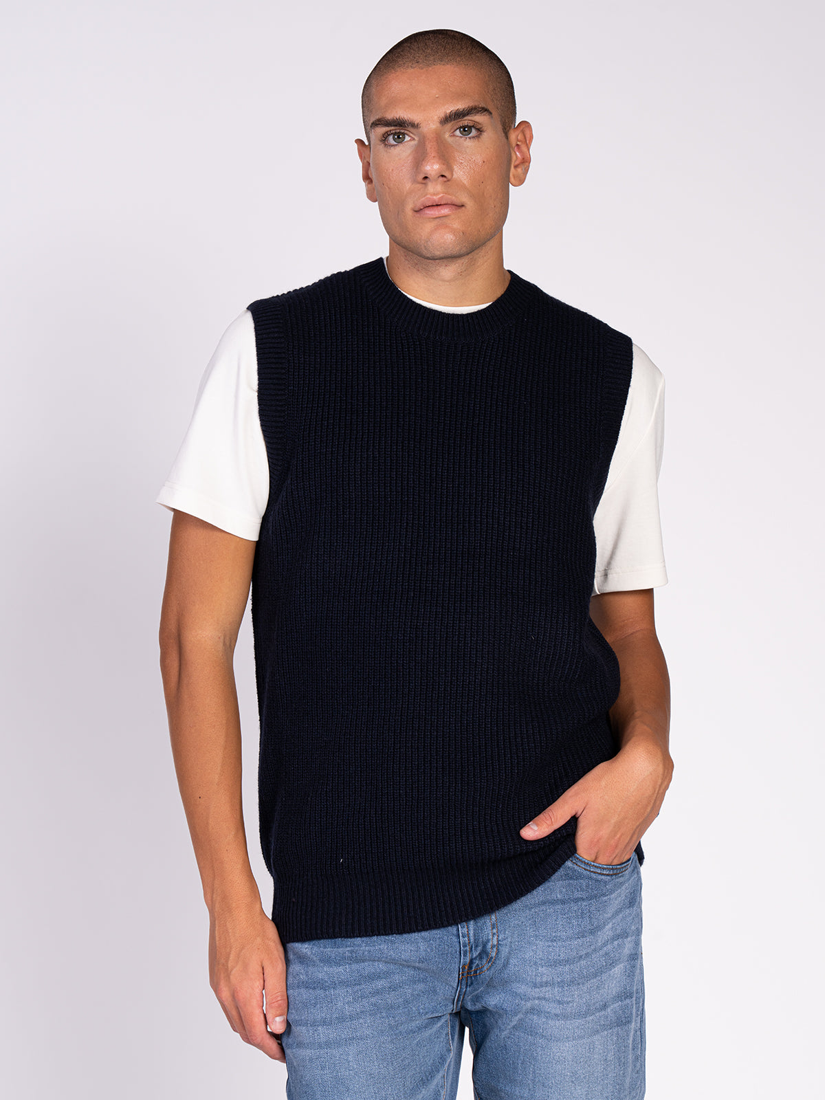 MAGLIA GILET|Colore:Blu