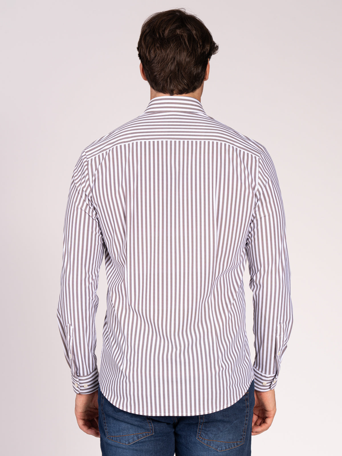 CAMICIA TESSUTO TECNICO FANTASIA|Colore:Brown