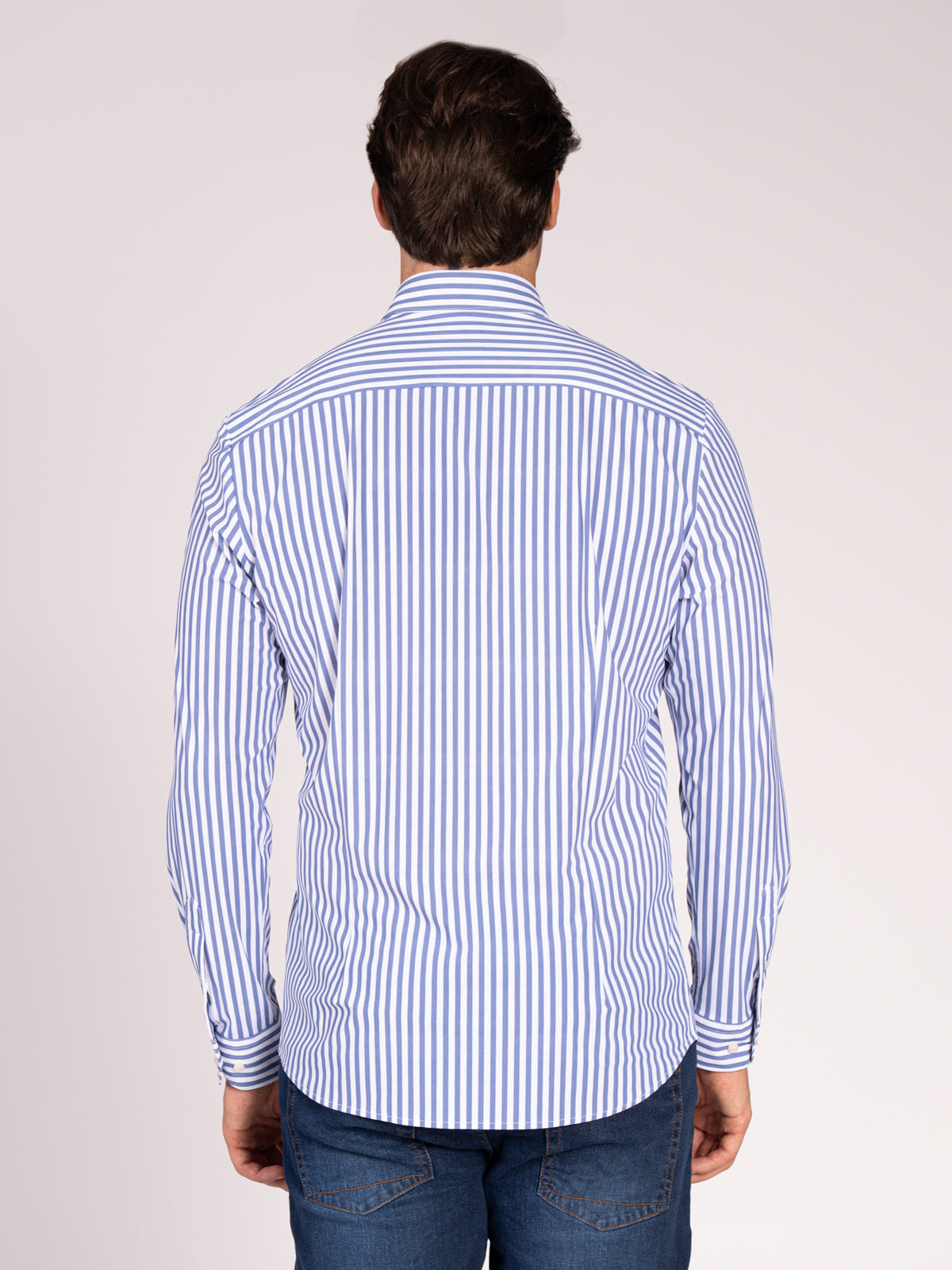 CAMICIA TESSUTO TECNICO FANTASIA|Colore:Blu
