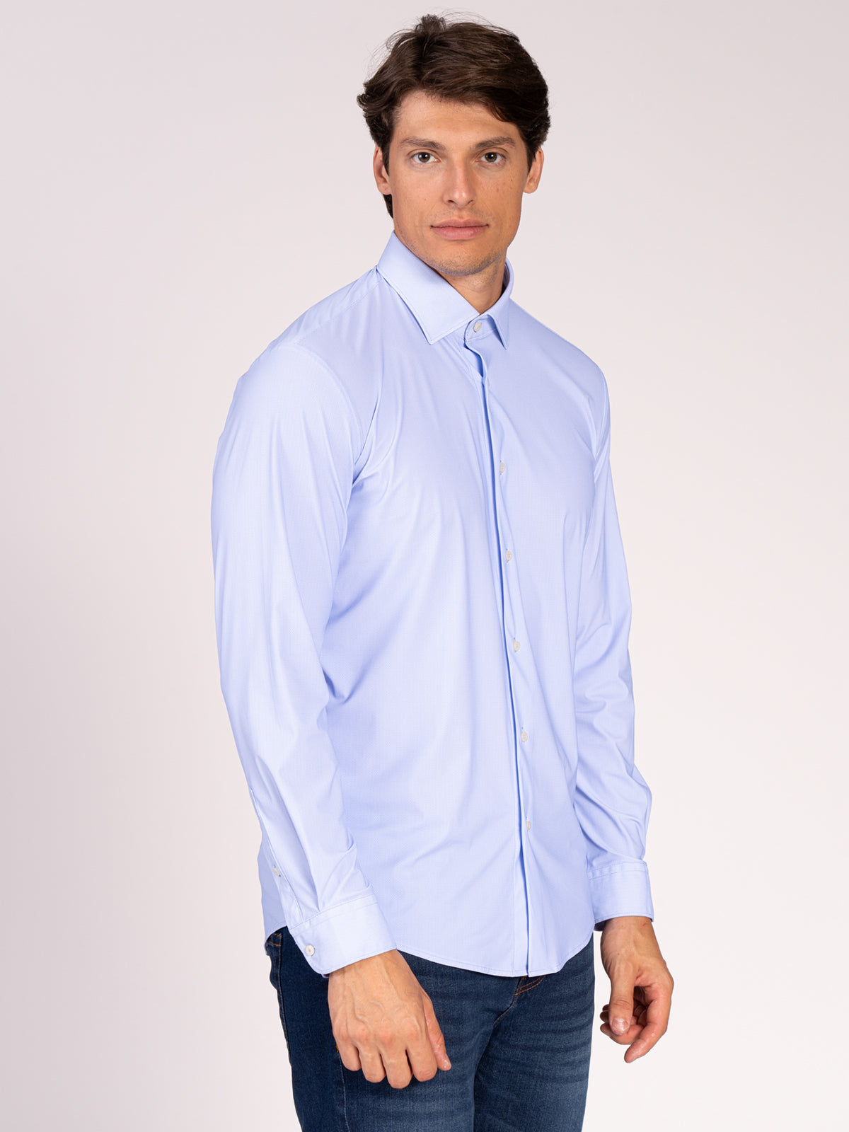 CAMICIA TESSUTO TECNICO FANTASIA|Colore:Light blu