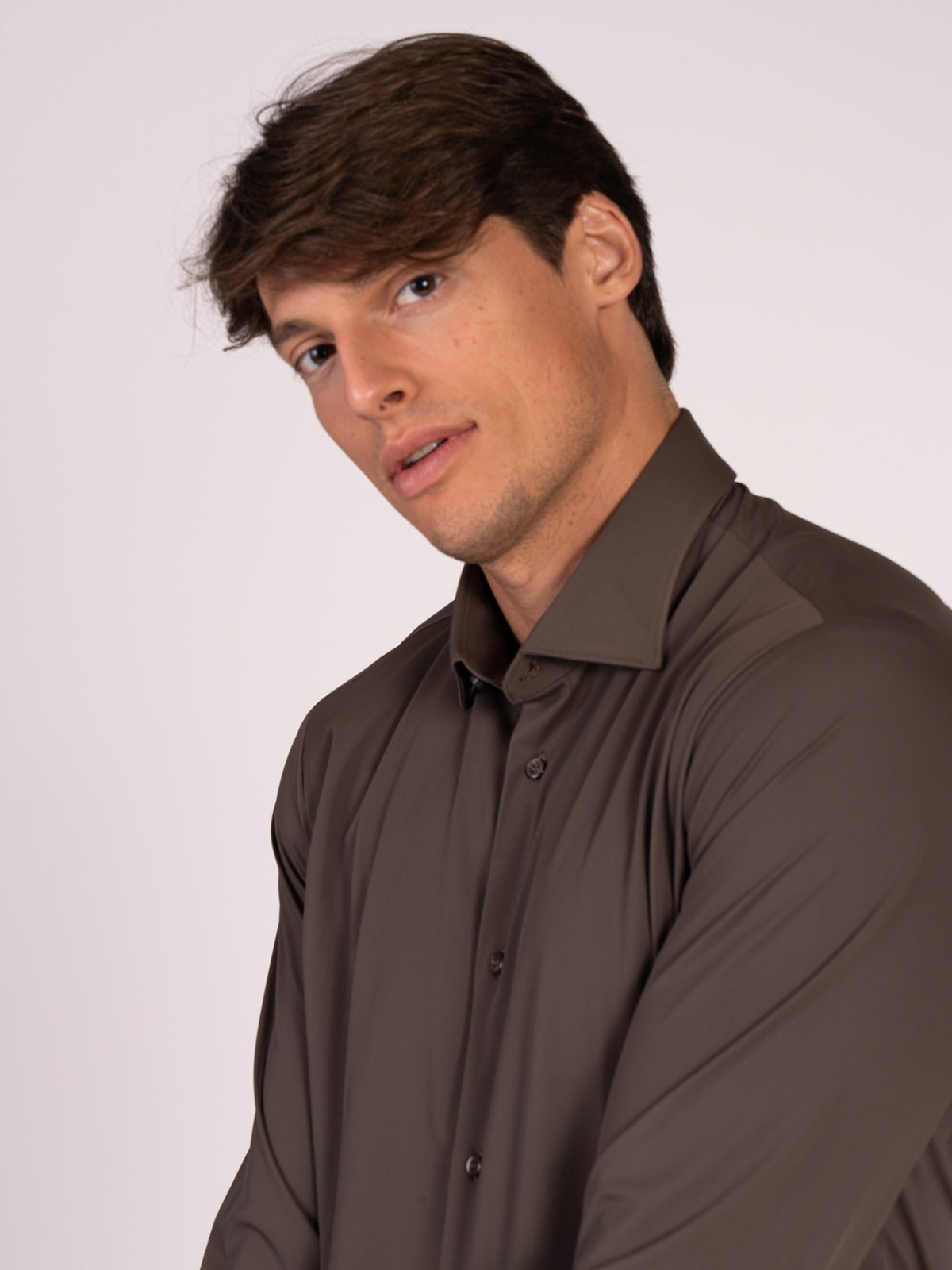 Camicia tessuto tecnico|Colore:Moro