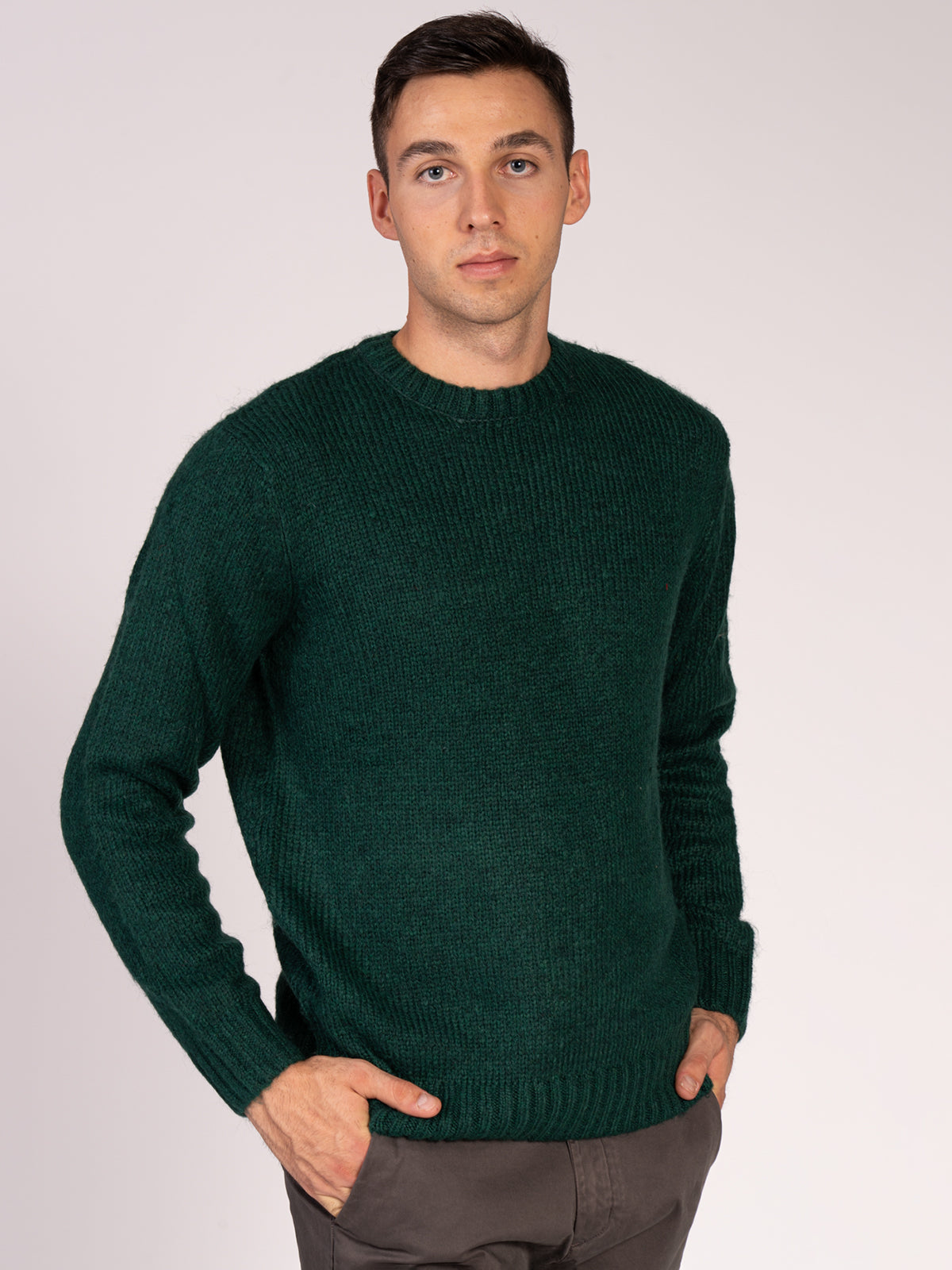 MAGLIA GIROCOLLO MELANGE|Colore:Menta